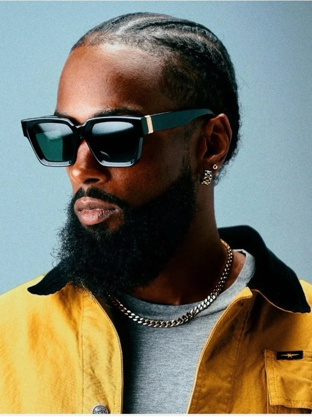 New James pro “hunnids” gloss black black lens sunglasses